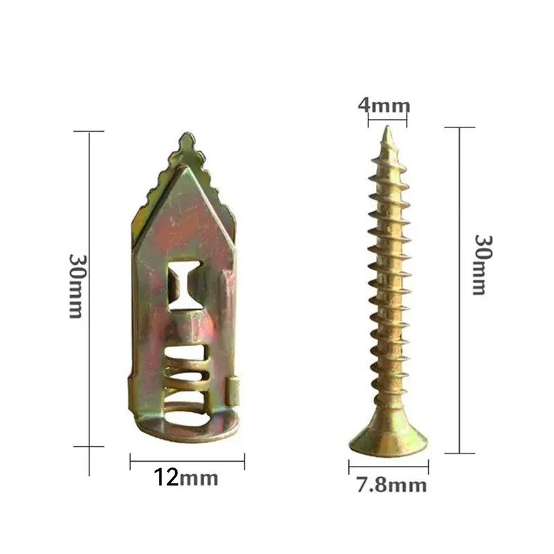 10pcs/lot Self Drilling Anchors Screws Drywall Anchor Self Tapping Screws Gypsum Board Wall