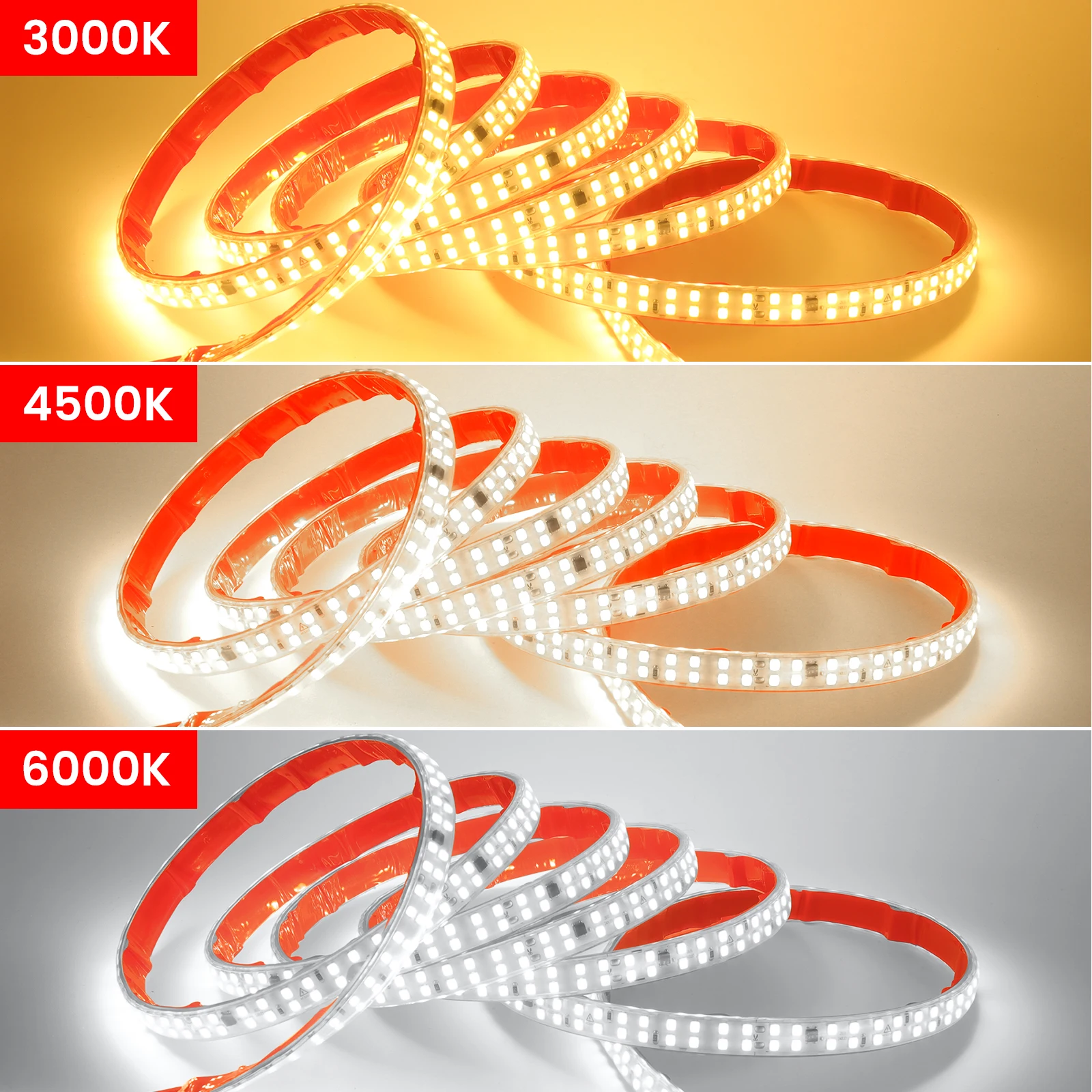 Lampu Strip 230V 240LED/m, dengan IC 220V 5m 10m 20m 30m 2835 IP67 pita perekat fleksibel tali 2pin sakelar kawat Kit daya potongan 10CM