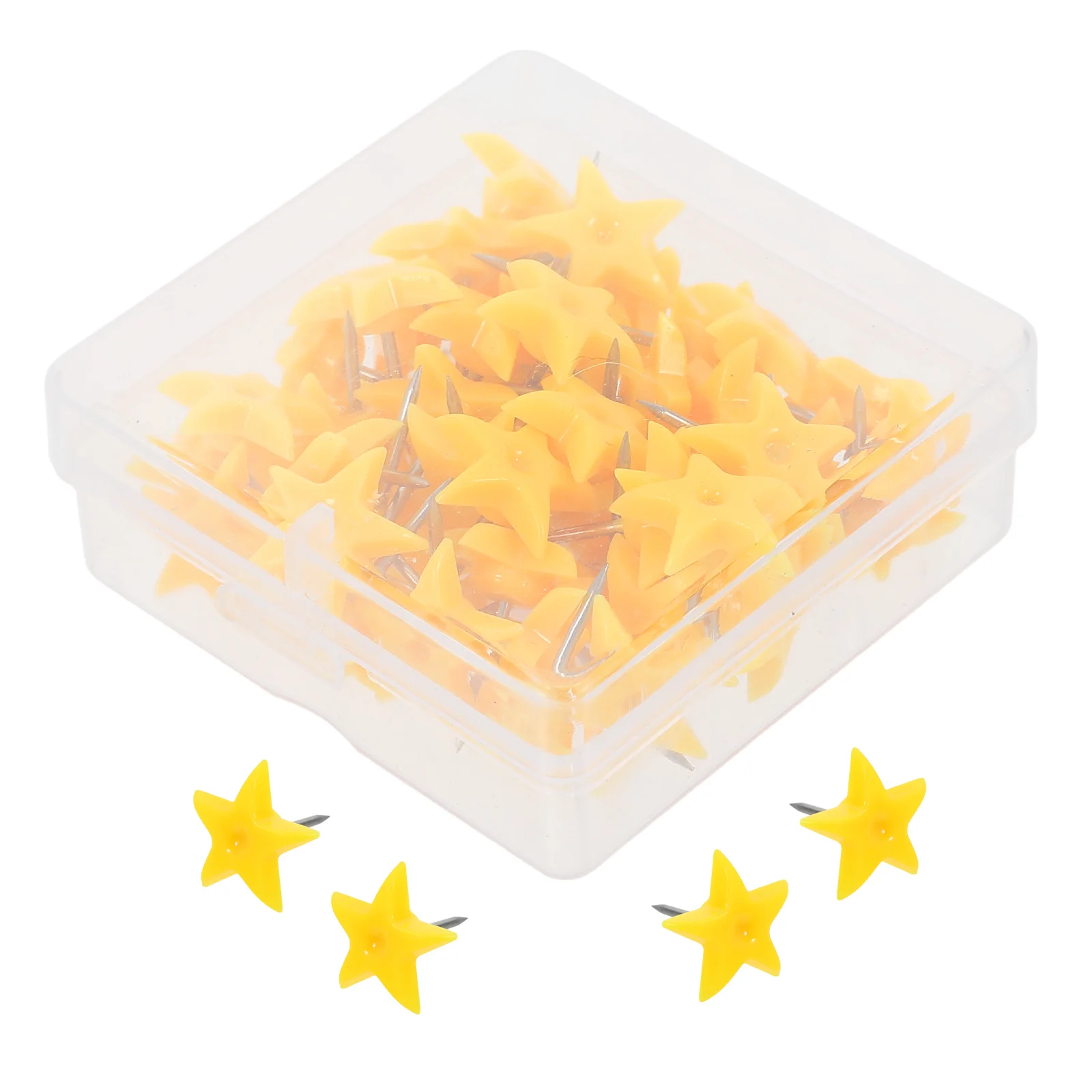 Puntine da disegno in metallo di plastica a forma di stella da 50 pezzi per bacheca in sughero, pannelli in tessuto schiuma, documenti di fissaggio, foto, poster, uso per l'home office