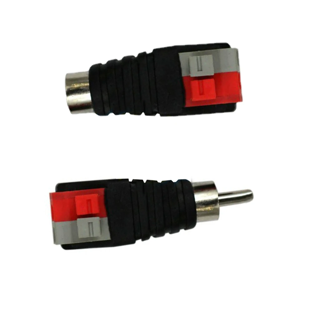 Adaptateur de connecteur de fil de haut-parleur, fiches vers audio mâle pour RCA Audio, prise mono canal, tête de conversion de câble de haut-parleur, 1 paire