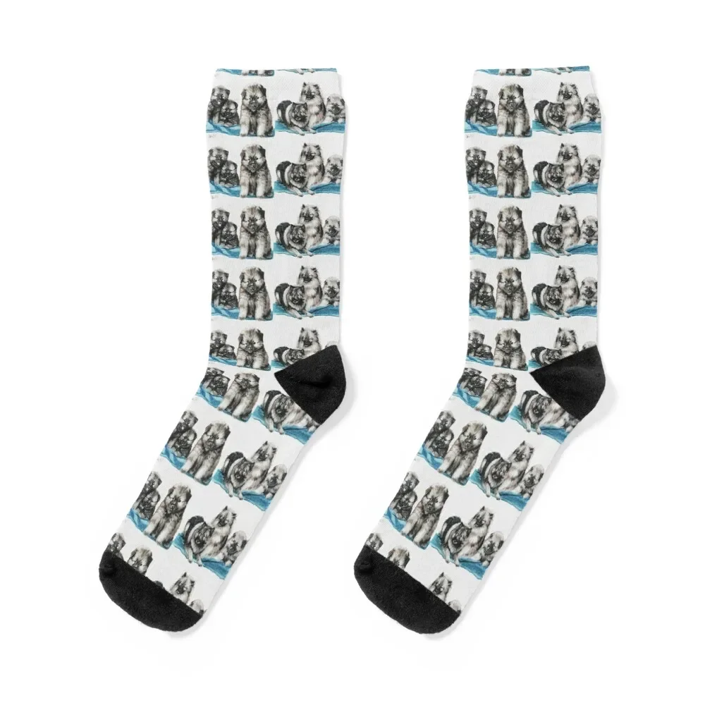 

Keeshond Puppies Socks Argentina Men's custom Socks Women Men's