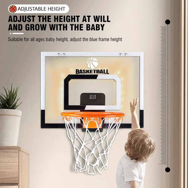 Basketbalring Set Thuis Draagbare Oefening Muur Frame Stand Lifting Hangende Mand Bord Indoor Outdoor Sport Game Kid Gift