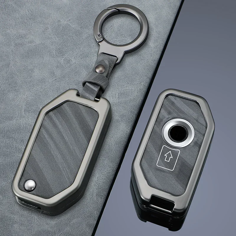 

Metal Leather Key Case Cover For BMW R1250GS R1200GS C400gt F750GS F850GS K1600B K1600GT R1200RS R1200RT F900R F900XR Motorcycle