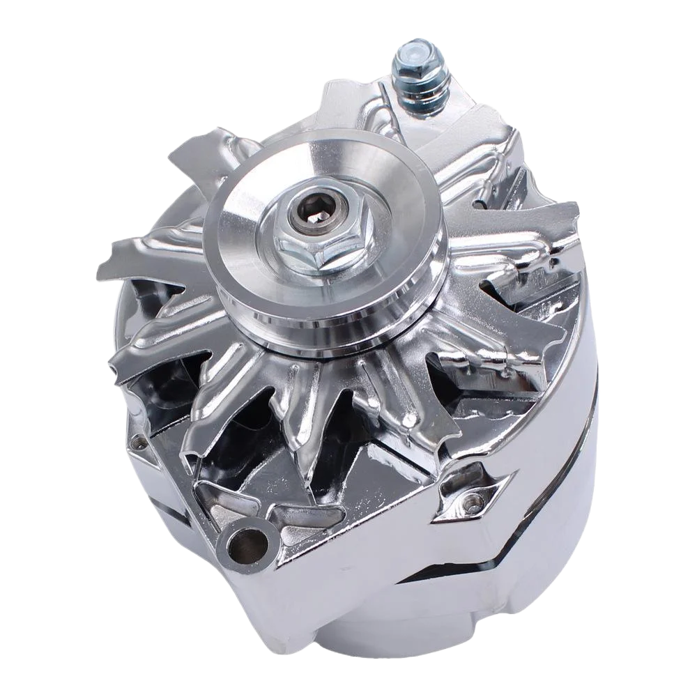 Alternateur chromé 240-204-3DC 1-2400-11DR-2 7127-SE105C ADR0335-C 110Amp pour GM 305 350 BBC SBC Bobcat Buick Case Caterpillar