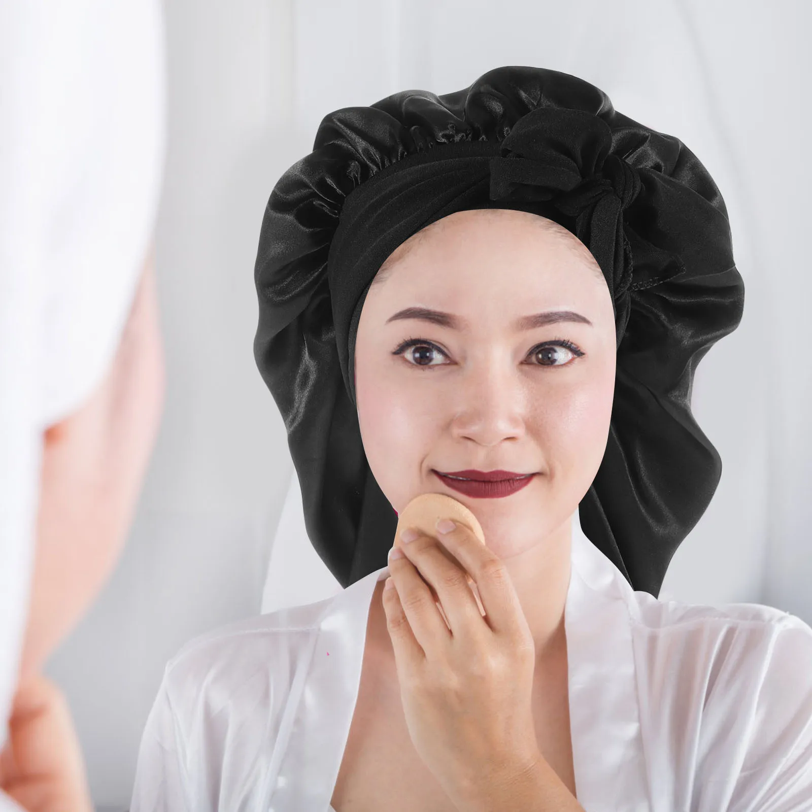 

Unique Sleep Cap Practical Satin Hat Convenient Home Hair Wrap for Women Long Hair Protection Unique Sleep Cap