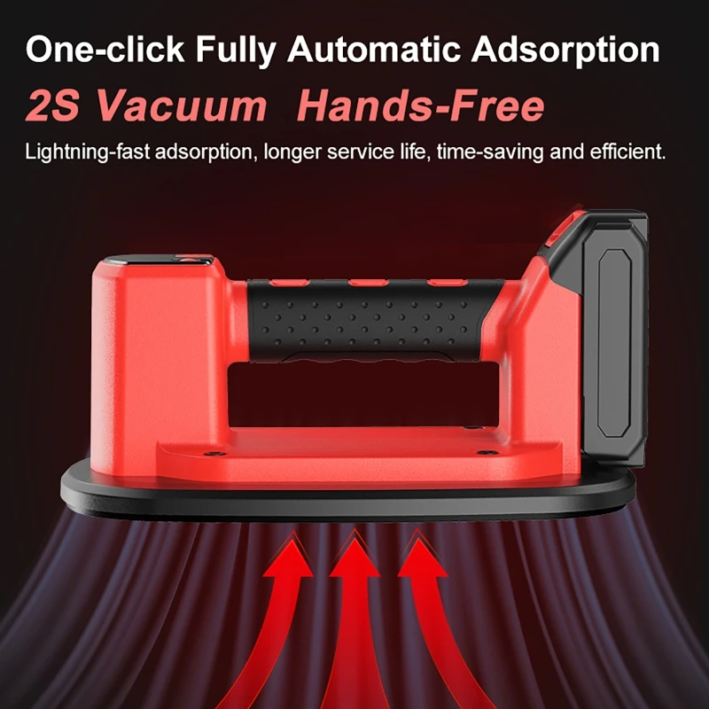 Ventouse électrique sous vide numérique LED, charge 200KG, forte aspiration, manipulation robuste, tasse de carrelage, grande pompe à main, aspiration sous vide