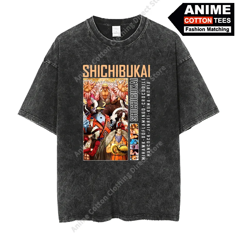 

Anime ONE PIECE - Oka Shichibukai Poster Print T Shirt Harajuku Street Men Women Casual Short Sleeve Cotton Vintage Loose Tees