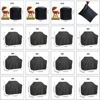 1PC 190T/210D BBQ Cover Anti-Dust Waterproof Weber Heavy Duty Charbroil Grill Cover Rain Protective Barbecue Cover Round