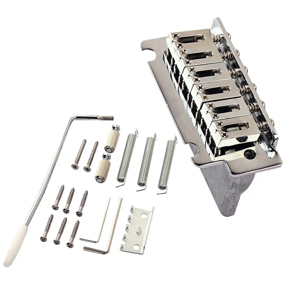 

Chrome 6 String Guitar Tremolo Bridge ST Style Durable Zinc Alloy Musical Instrument Accessory for Music Guitar Tools