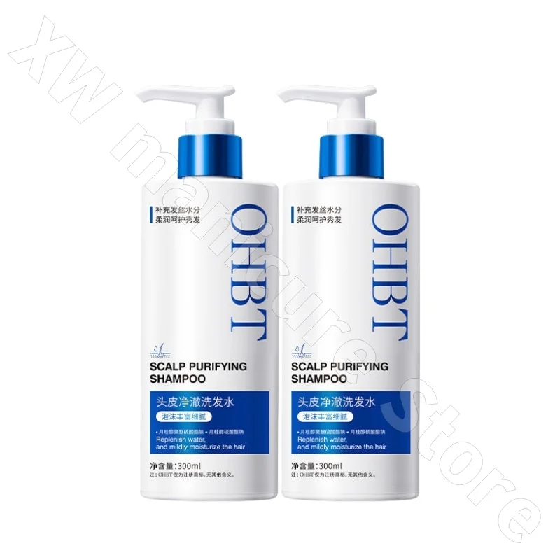 OHBT Folliculitis Shampoo Removes Mites and Deep Cleaning Oil Control Anti-itchiness Refreshing and Fluffy 300ml