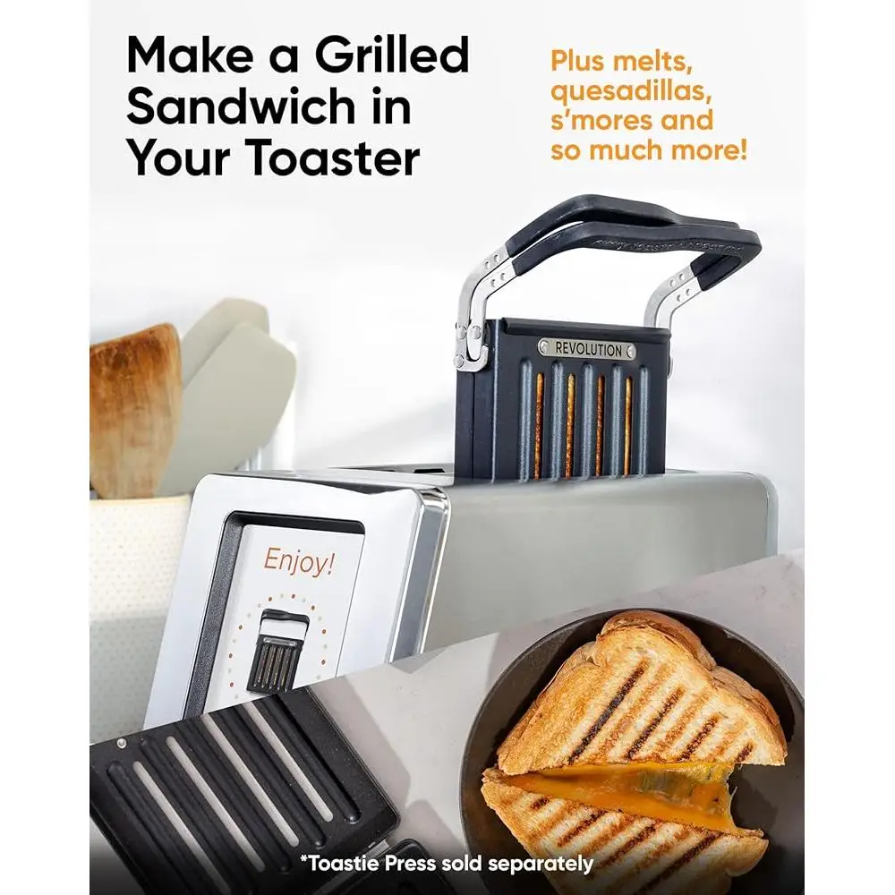 Smart Toaster 2-Slice Touchscreen Wi-Fi Connected InstaGLO Technology Fast Consistent Toasting 7 Shades Edge-to-Edge Heating