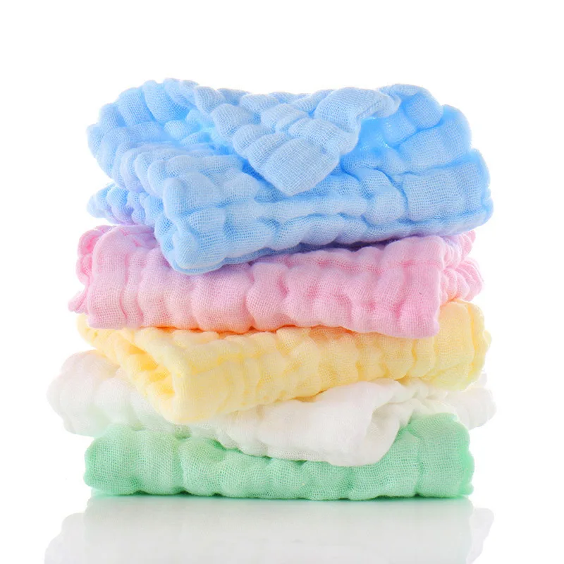 

100% Cotton Muslin Squares 6 Layers Gauze Kid Facecloth Face Wash Wipe Soft Newborn Stuff Handkerchief Baby BurpSaliva Towel