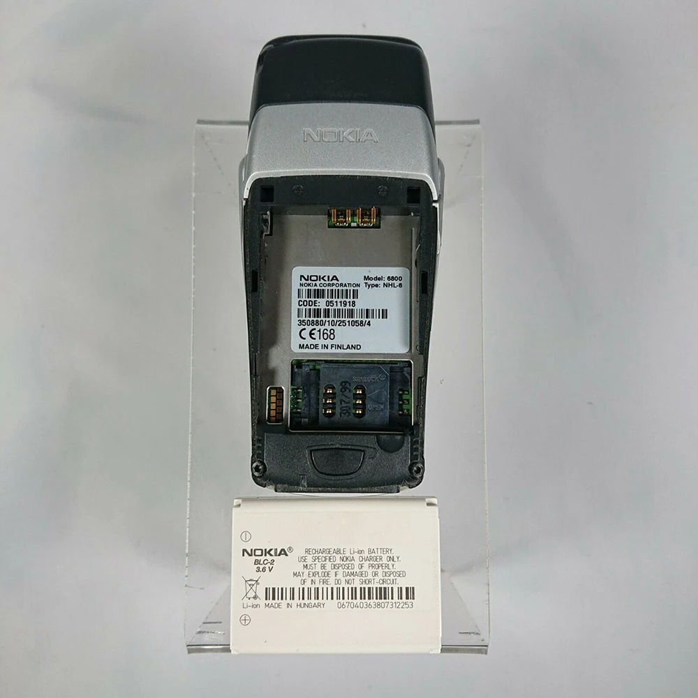 هاتف محمول بلوتوث أصلي غير مقفول لهاتف Nokia 6800 بحالة جيدة