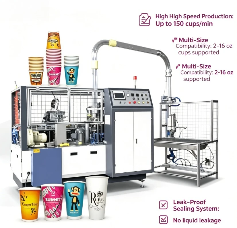 Customized Multi Size Ultrasonic Sealing Paper Cup Making Machine Low Cost High Speed Fully Automatic Low Price Of Paper Cups Ma