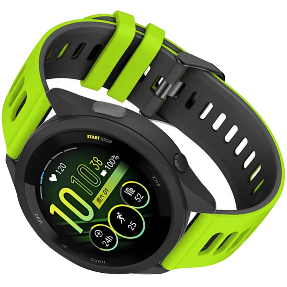 Two-color 20mm 22mm Silicone Strap For Garmin Forerunner 55 265 165 965 255 Music Bracelet Wristband Garmin Venu 3-2/Move Trend