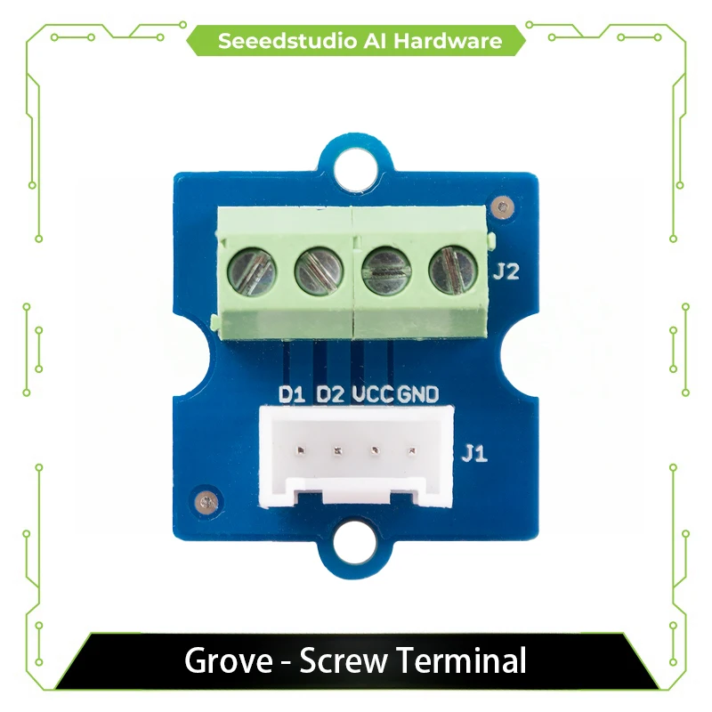 Grove Screw Terminal with four 3.5mm pitch pins rated up to 6A, accept 30 to 20AWG wire