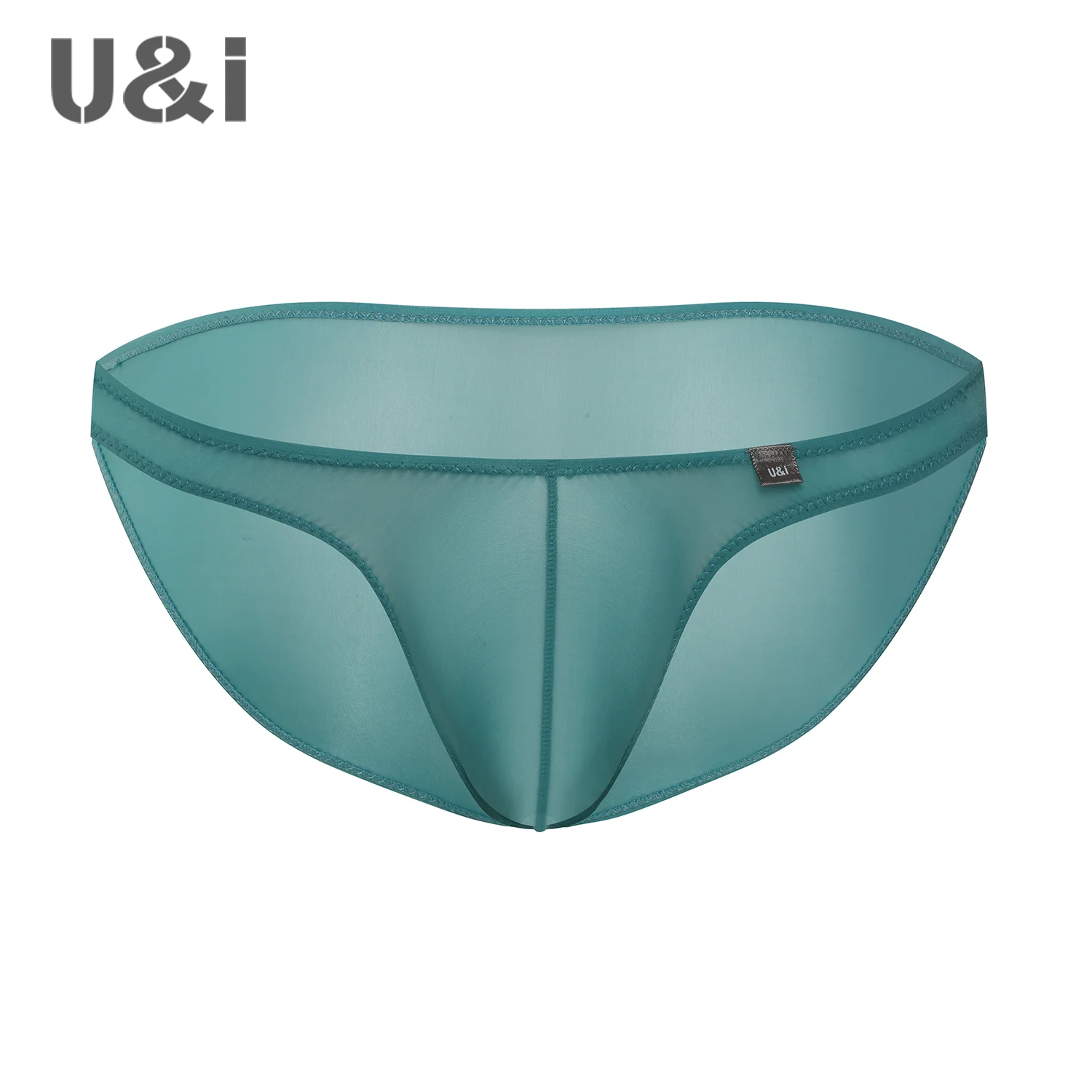 U＆I sexy briefs men's trendy personality ultra-thin transparent high-elastic nylon youth low waist U convex