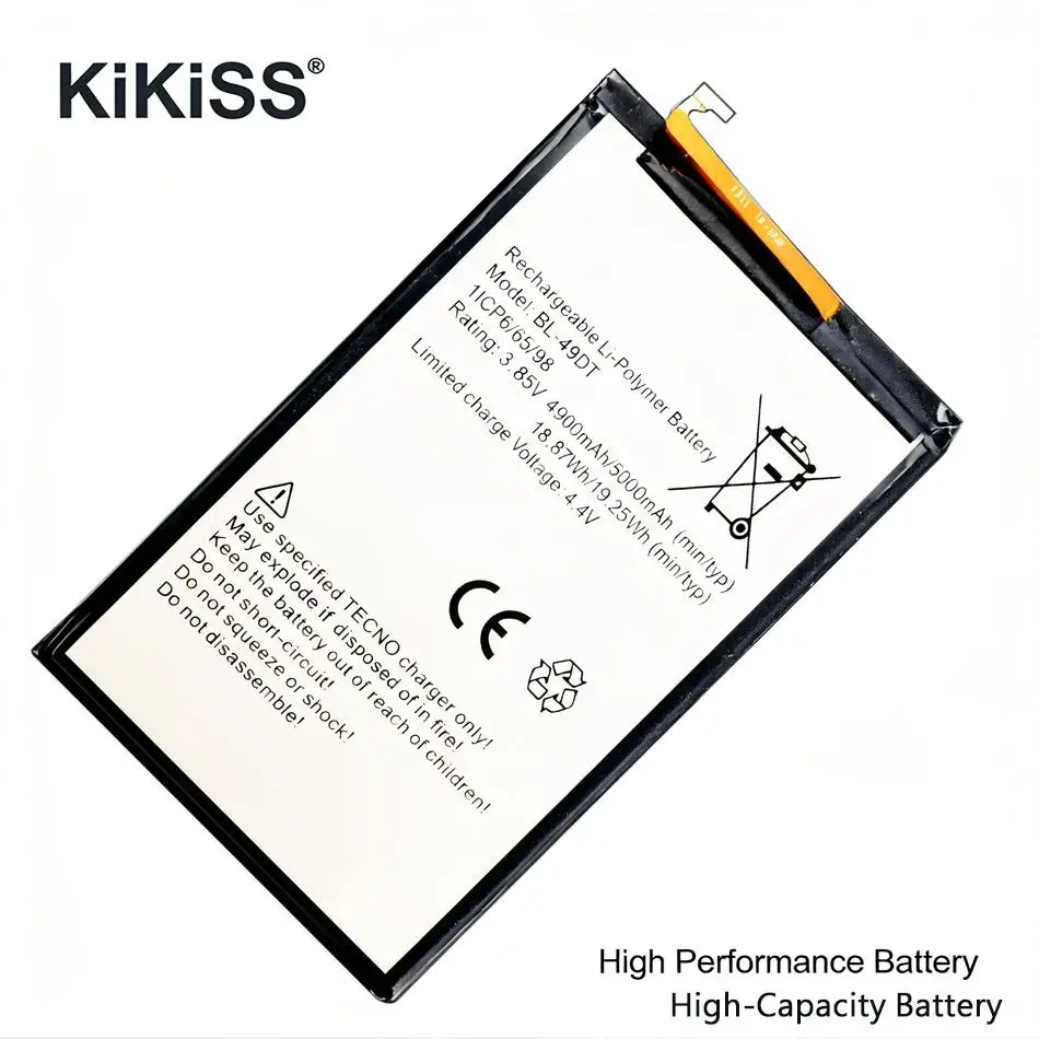 

Аккумулятор BL-49DT для мобильных телефонов Tecno Pouvoir 3, 2 Pro, 1, LA6, LA7, LB7, 5000 мАч, быстрая зарядка