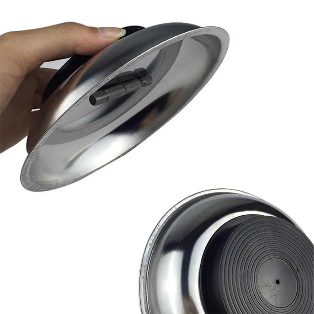 وعاء بأجزاء مغناطيسية شديدة التحمل من الفولاذ المقاوم للصدأ ، أدوات براغي صواميل مستديرة ، حامل صينية ، 3 بوصات ، 4 بوصات ، 6 بوصات