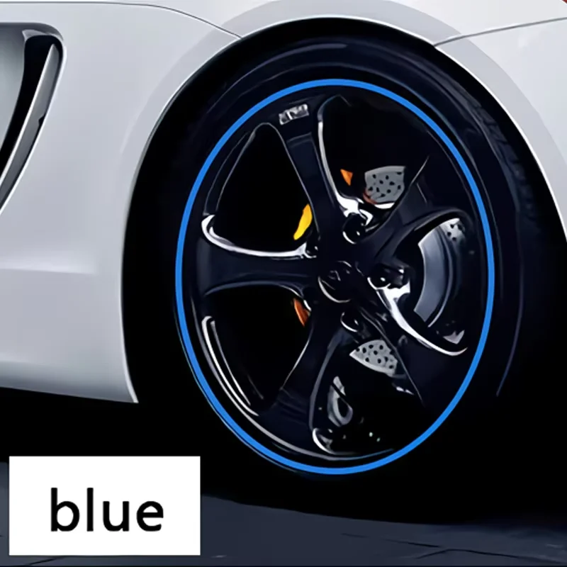 8M Universal Car Wheel Rim Edge Protection Strip, Decorative Anti-Collision Rim Guard, Anti-Scratch Wheel Hub Protector Sticker