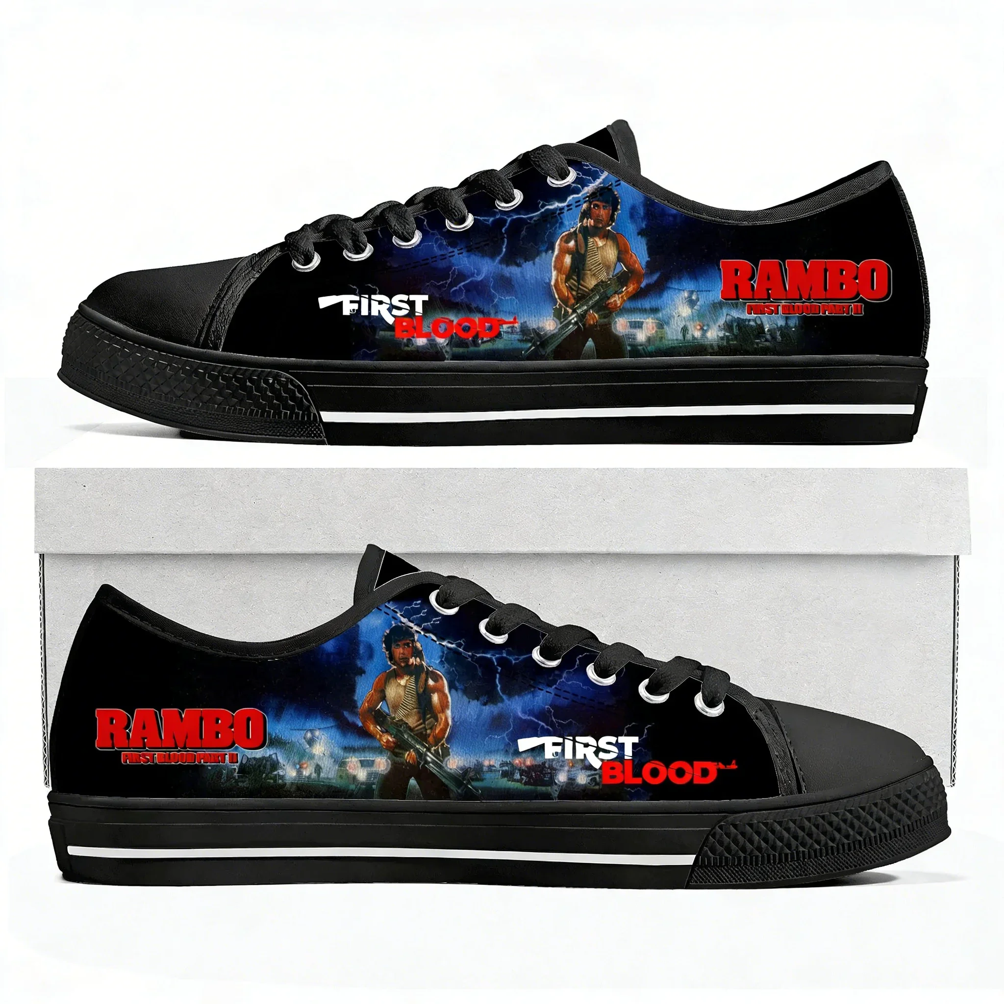 

John Rambo F-First B-Blood Low Top High Quality Sneakers Mens Women Teenager Canvas Sneaker Casual Hiking Lightweight Shoes