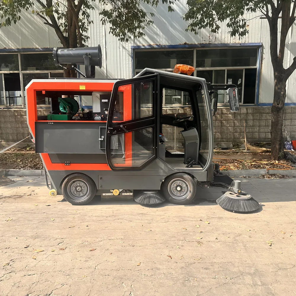 The Most Popular Cleaning Truck Ride-on Sweeper Electric Street Floor Ride-on Fully Road Sweeper Anti-collision System Custom