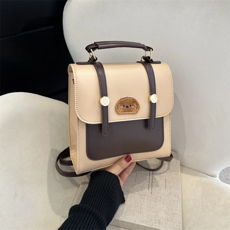 Commuting Texture Simple and Stylish Retro Casual Bag, New Korean Version Backpack, Fashionable and Versatile Crossbody Bags