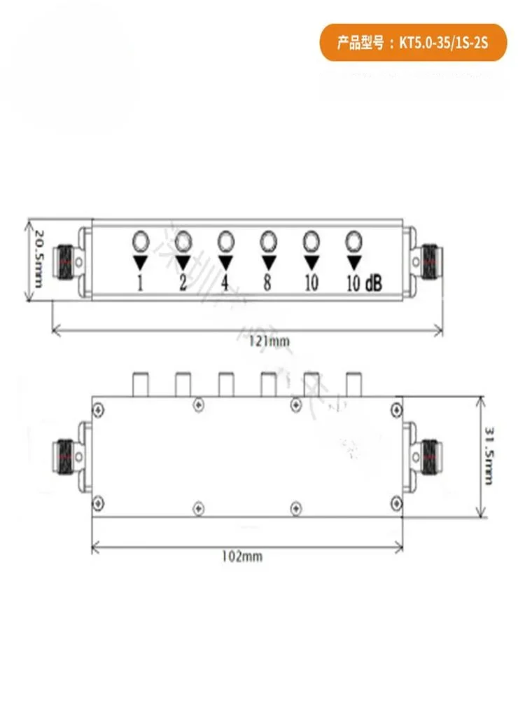 5G Adjustable Atnuator SMA0-35dB Button RF Atnuator 1dB Sp Atnuator SMA Button Adjustable