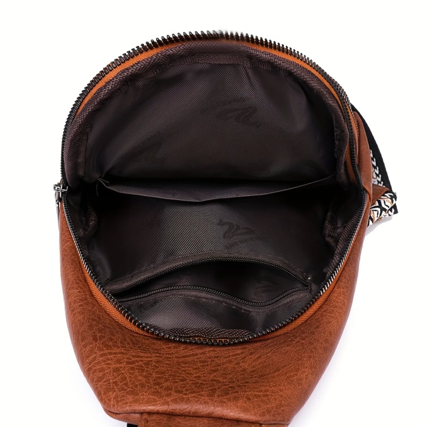 1 peça, mochila feminina elegante, bolsa crossbody de couro pu com vários bolsos, bolsa de peito esportiva vintage leve para viagem