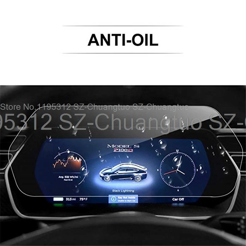 Tempered Glass Screen Protector For Tesla Mode S Model X 2017-2021  Instrument Panel Anti Scratch film accessories