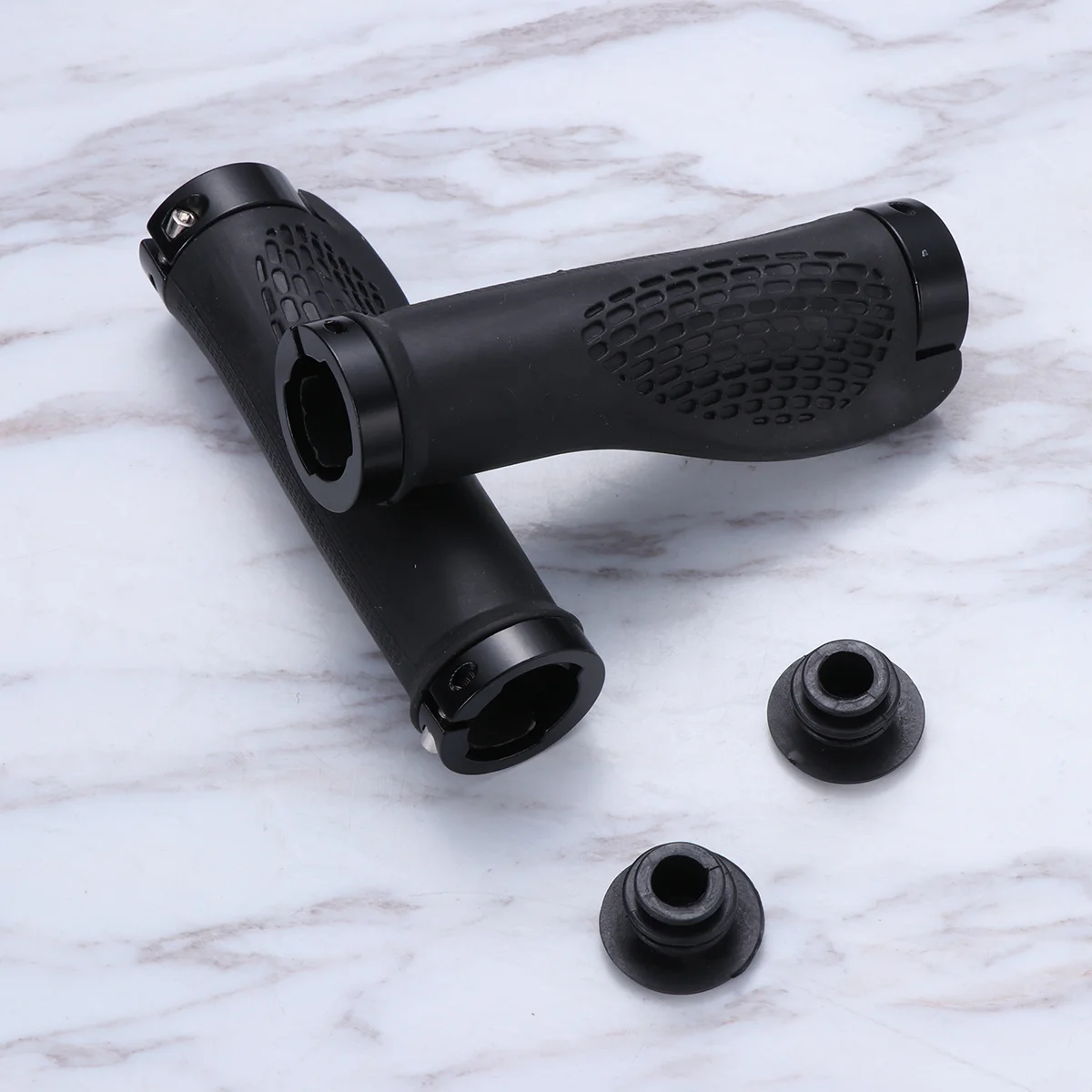 

1 Pair Bicycle Handlebar Grips Black Non-Slip Ergonomic Shock Absorbing For Mountain Bike Cycling Accessories Bike Grips