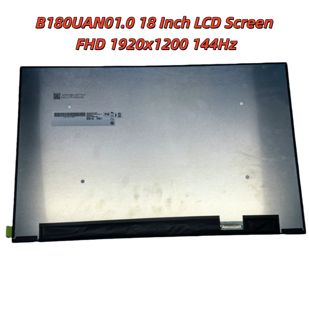 

B180UAN01.0 18.0 Inch LCD Screen Panel Display IPS FHD 1920x1200 144Hz Non-touch EDP 40pins