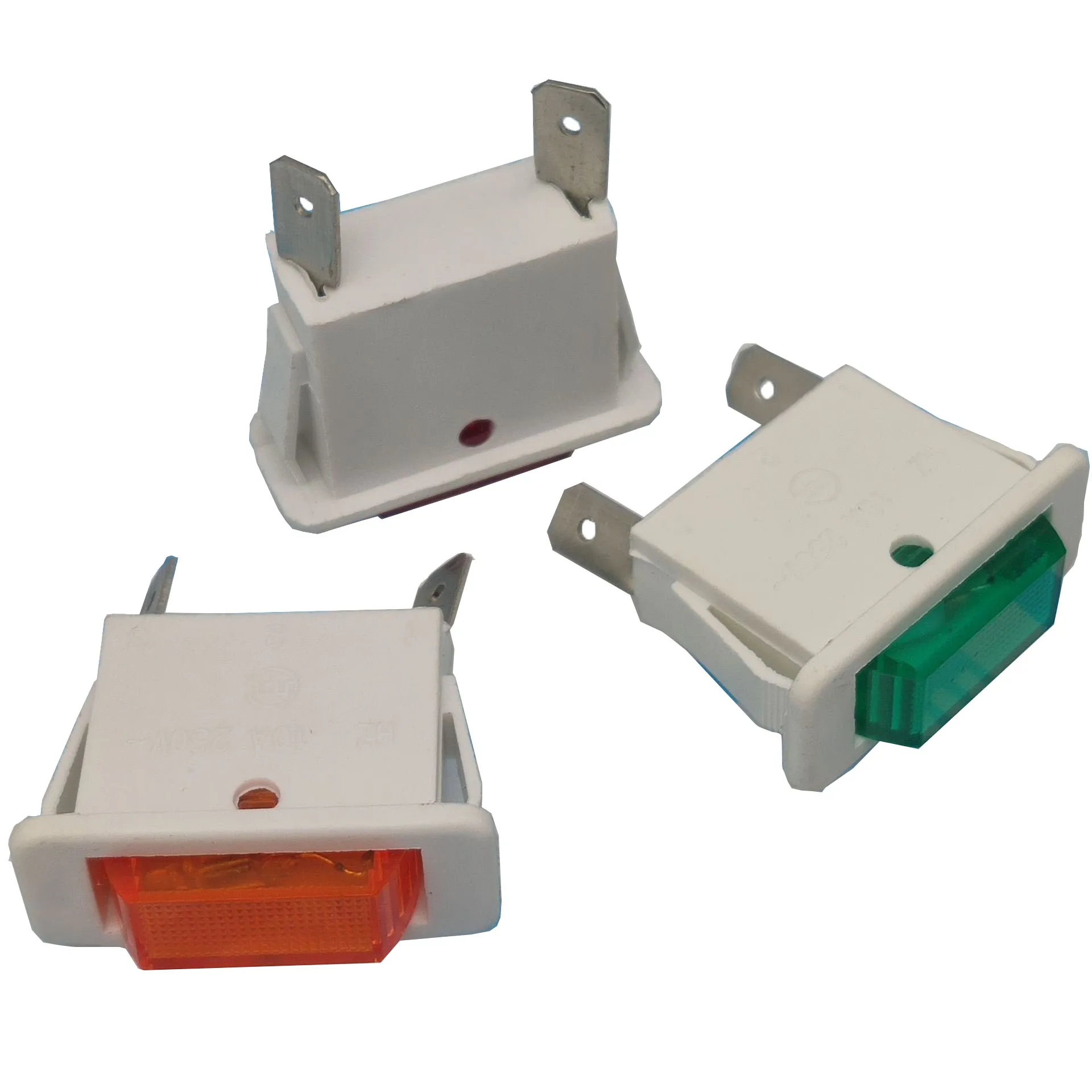 ZJSHUYI Boat-shaped Rectangular  Indicator Light XCD3 Red and Green 33*14 White Shell 220v