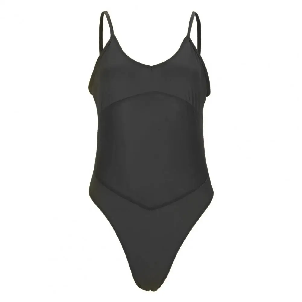 Mulheres Slim Fitting Oco Respirável Biquíni, Transparente, Não Transparente, Banho de Praia, Banho de Sol, Sem Marca Solar, Alça, Tamanho Único