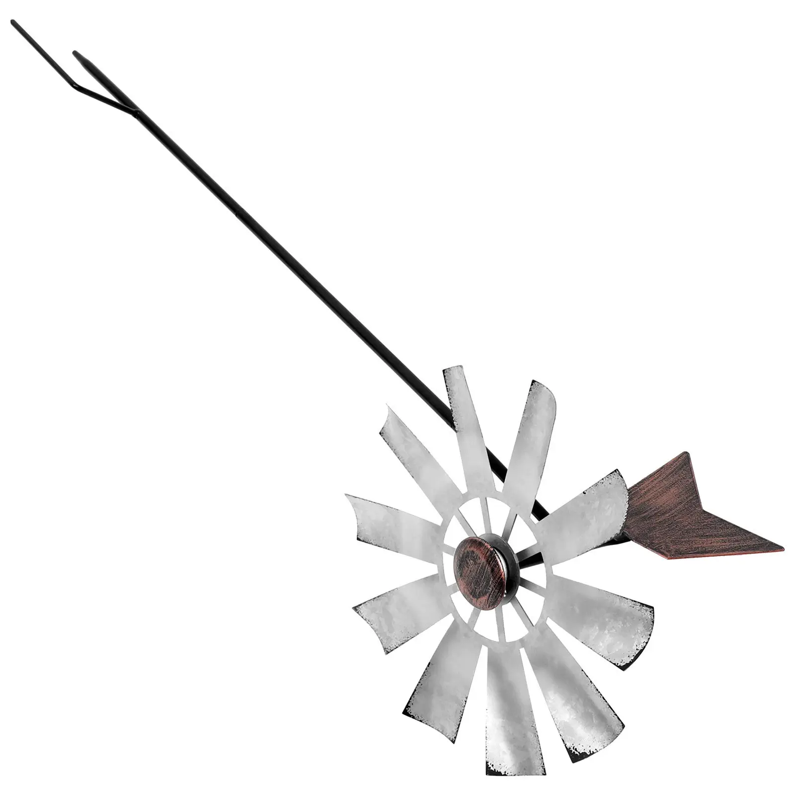Exquisite Iron Windmill Decor Outdoor Garden Windmill Rotatable Wind Spinner Large Pinwheel Decor for Lawn Courtyard