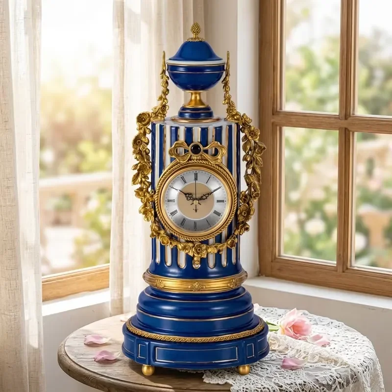 Exquisite and Luxurious Ceramic Clocks with Hand-painted Decorations Are Suitable for Living Rooms, Dining Rooms and Study