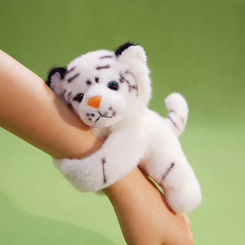 Kawaii الأبيض النمر صفعة سوار ألعاب من القطيفة لطيف زخرفة الزخرفية لطيف تصميم رائعة النمر معصمه الإجهاد تخفيف اللعب #2