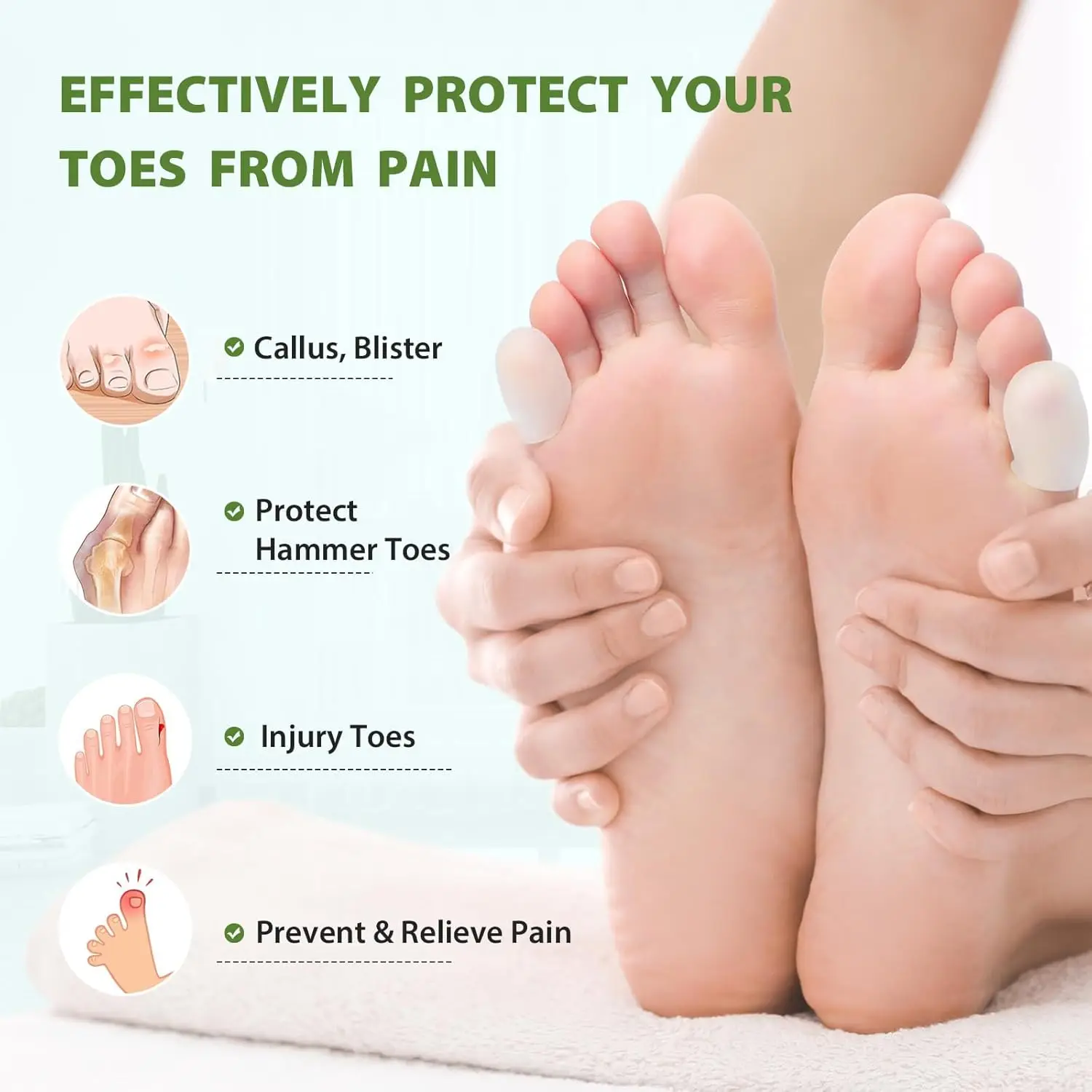 

2/4/6Pcs Soft Gel Toe Protector Thumb Care Silicone Breathable Foot Corns Blisters Anti Friction Toe Cap Cover Finger Protection