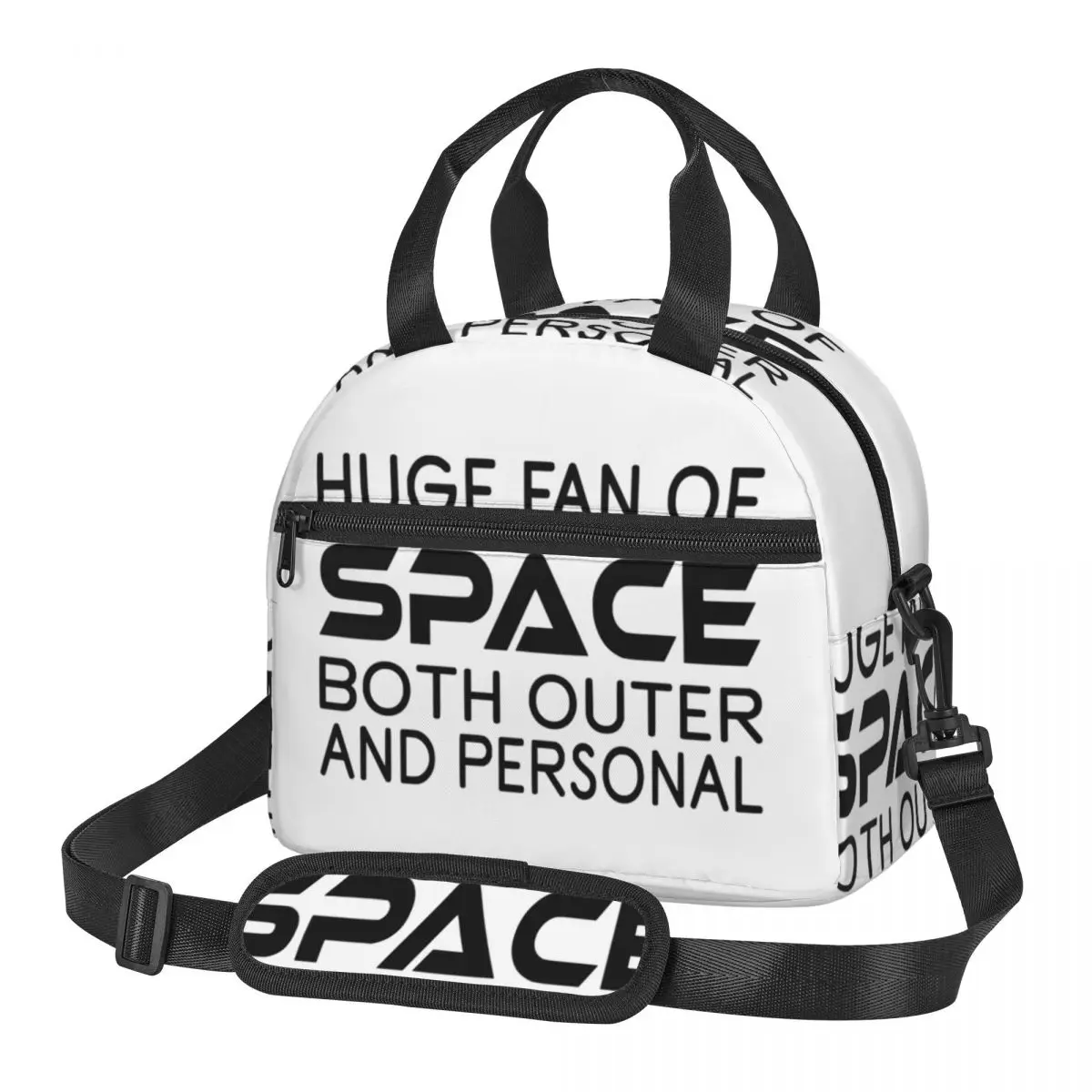 Huge Fan Of Space Both Outer And Personal Lunch Bags Insulated Bento Box Lunch Tote Picnic Bags Cooler Bag for Woman Travel