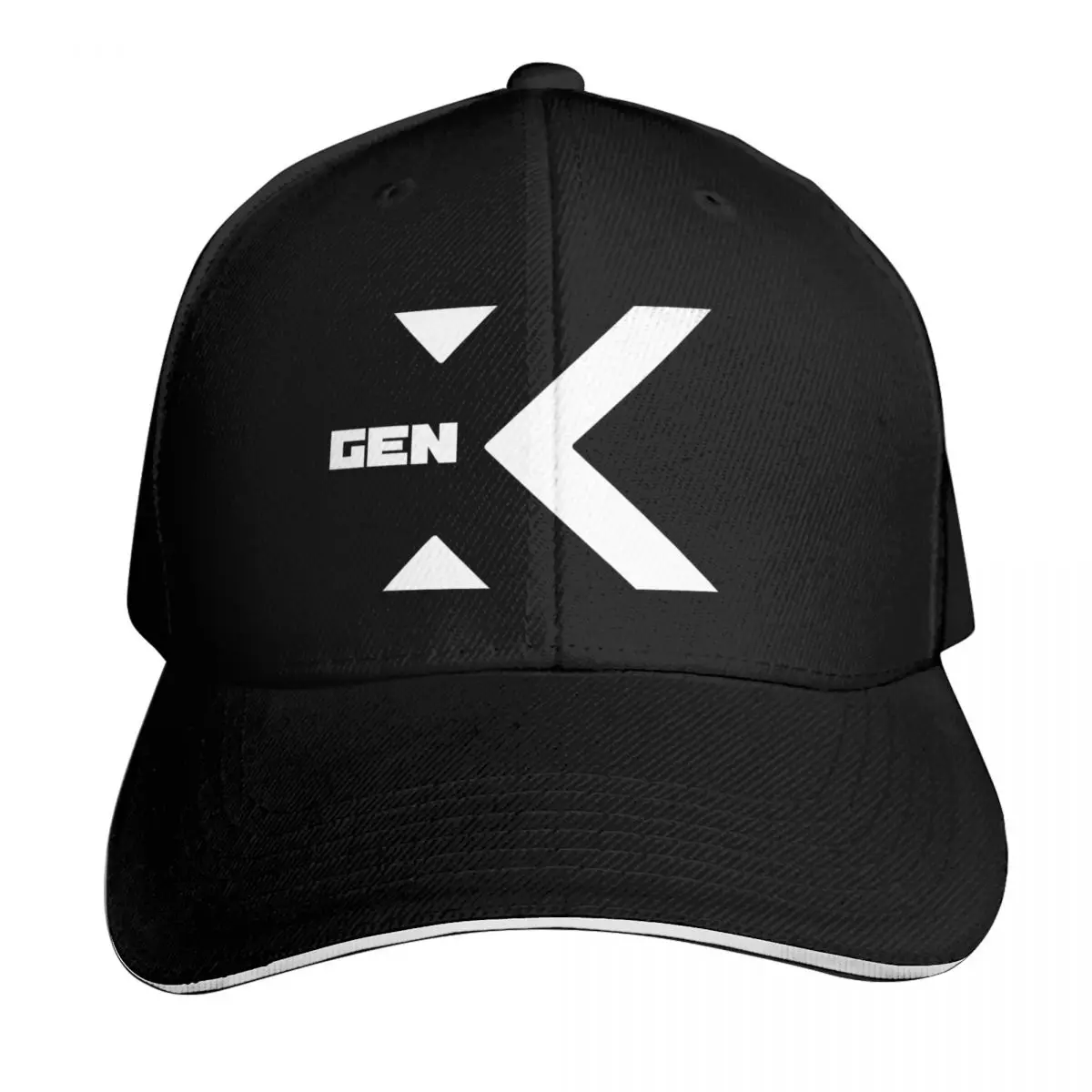 Abstract Generation X White Print Baseball Cap Gift for Him Her Casual Daily Wear Quick Dry Performance
