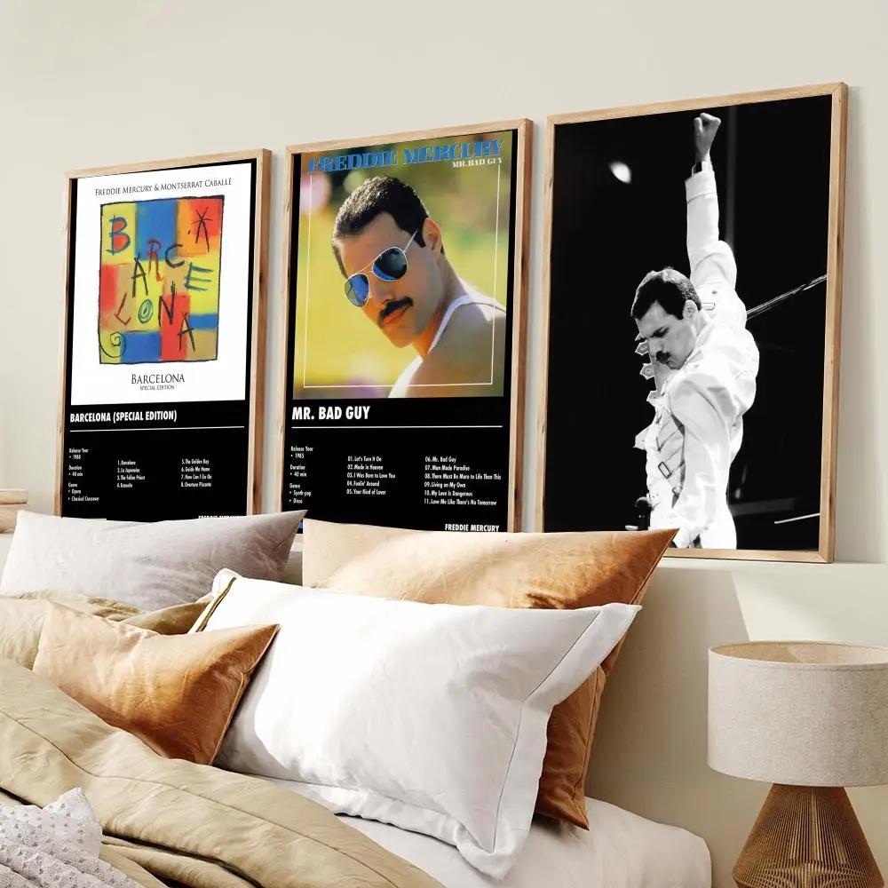 Album F-Freddie Mercury Poster PP Wall Decor Posters Celebrity Music Art Prints Bedroom Office Gift
