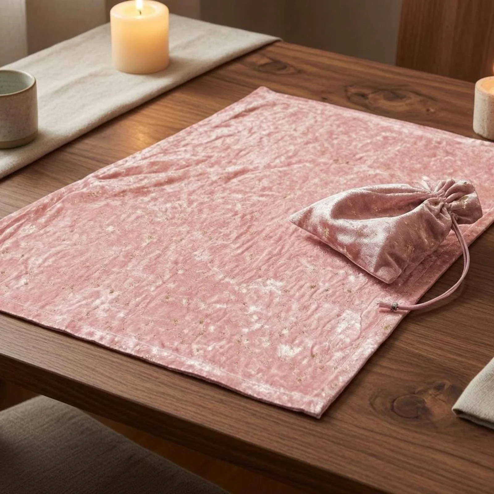 yesDivination Tablecloth Drawstring Pouch Velvet Divination Cloth Spiritual Supplies Lightweight for Divination Fans