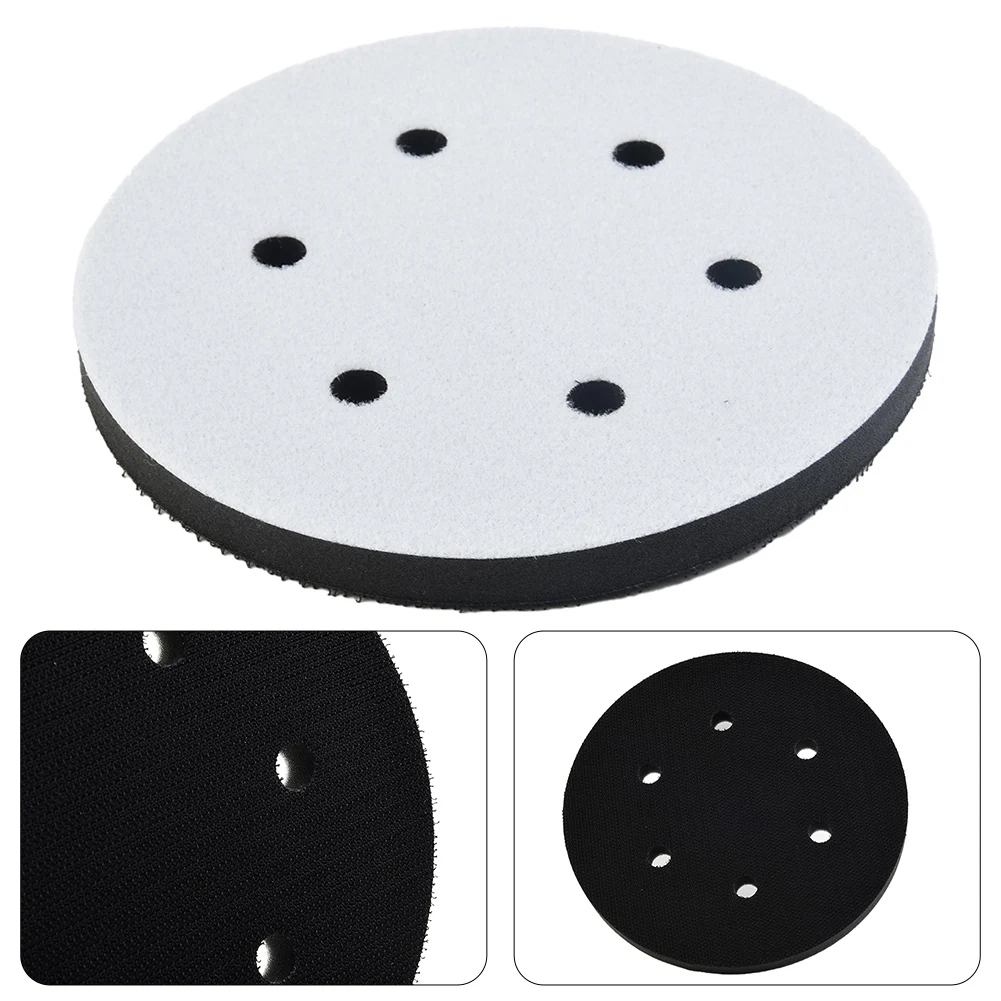 6-Hole Soft Interface Pad For Orbital Sander 150mm Foam Disc Backing Pad Compatible With 6 Inch Power Sanders