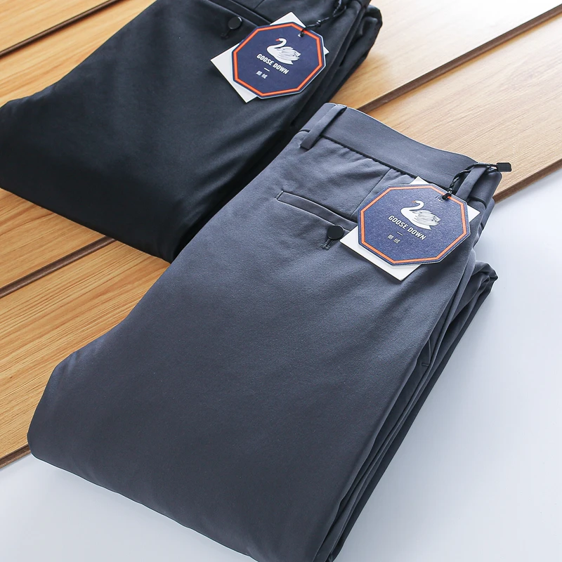 

Мужские зимние брюки из гусиного пуха Thiened: ветрозащитные, водонепроницаемые, теплые, повседневные, городские, стильные, длинные, различные расцветки