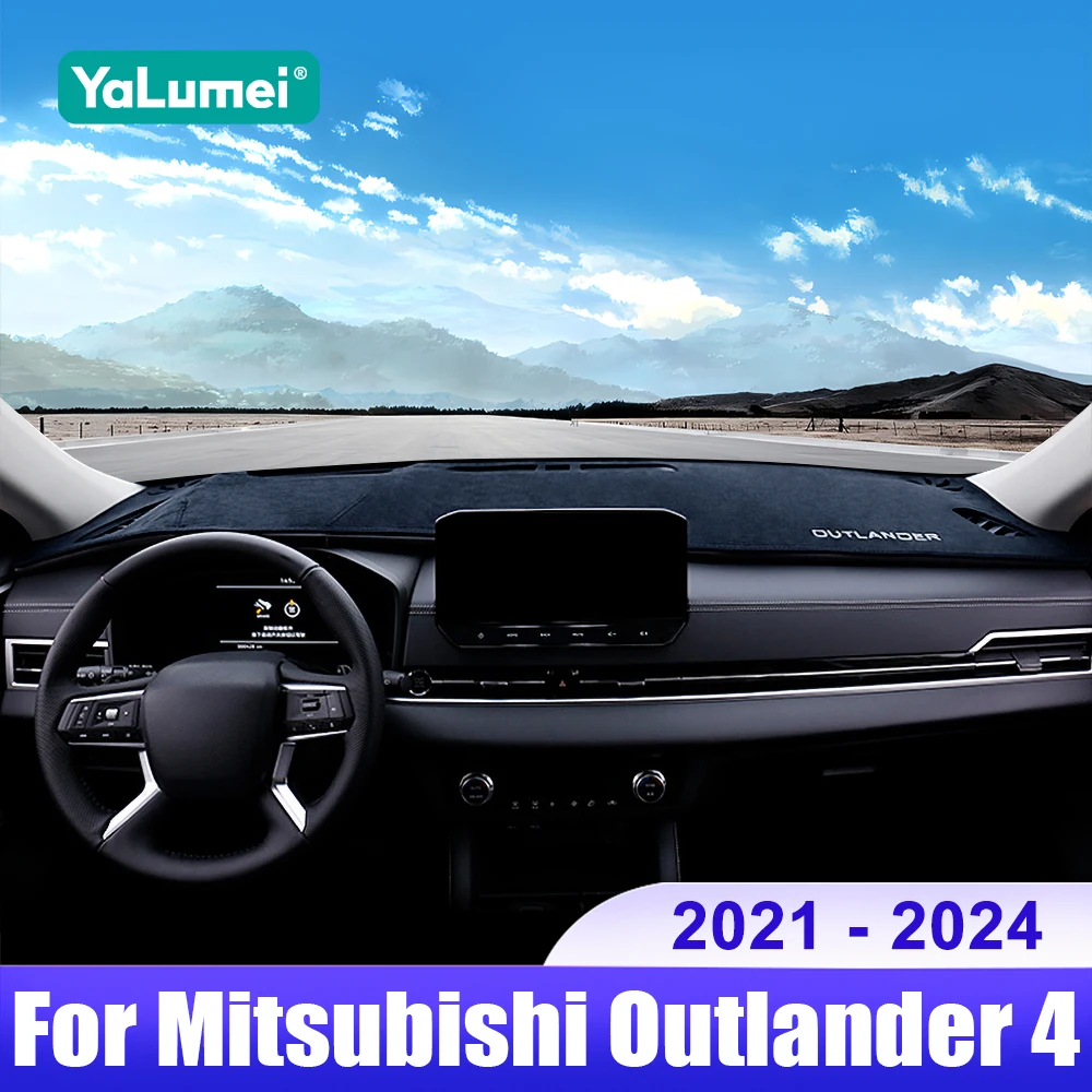 

For Mitsubishi Outlander 4 PHEV 2021 2022 2023 2024 Car Dashboard Cover Dash Mat Sun Shade Avoid Light Non-slip Pad Accessories