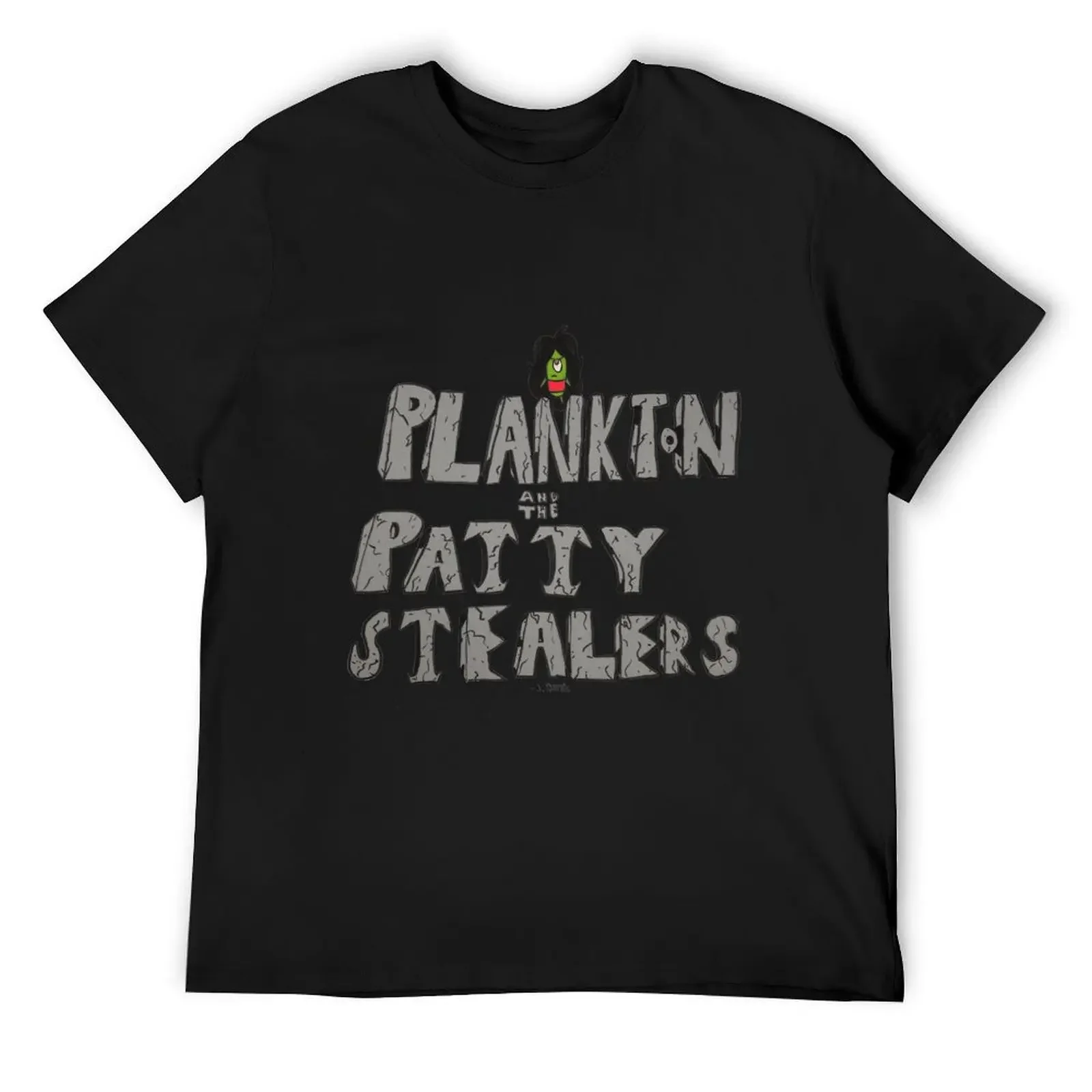 Plankton and the Patty Stealers T-Shirt plus size clothes graphic tee shirt vintage mens cotton t shirts