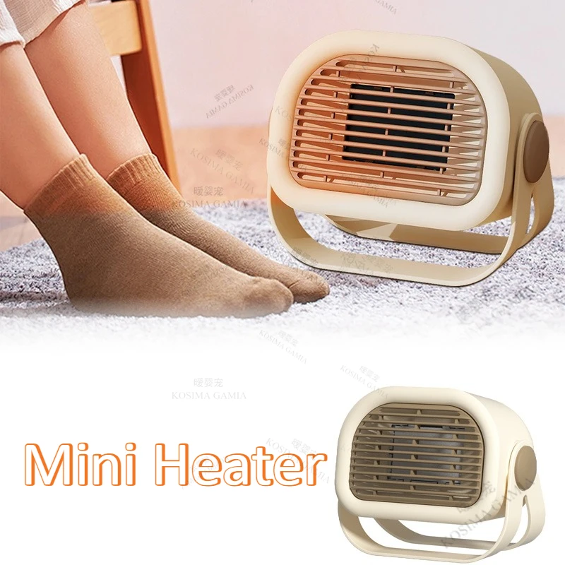 

Портативный настольный обогреватель PTC с быстрым нагревом, 400 Вт, мини-обогреватель для помещений и гаражей, вентилятор, подарочный набор, безопасный, легкий, эффективный