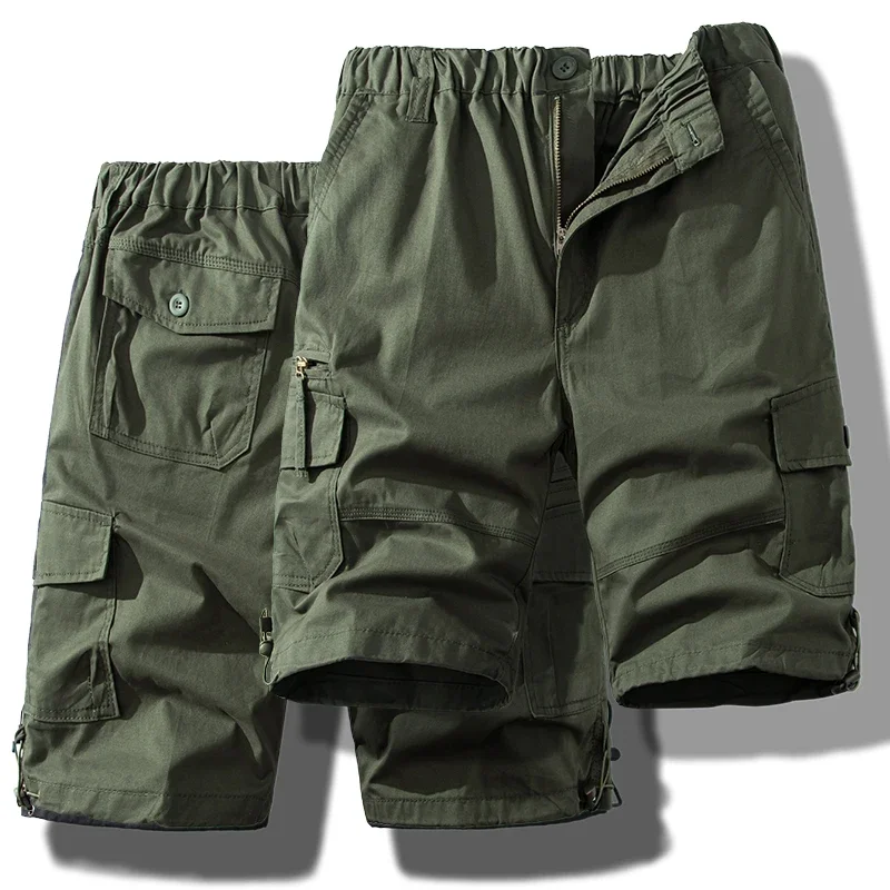 Mens Classic Shorts Summer Bermuda Shorts Harajuku Y2K Cargo Shorts Zipper Pocket Luxury Brand Homme Versatile Camo Half Pants