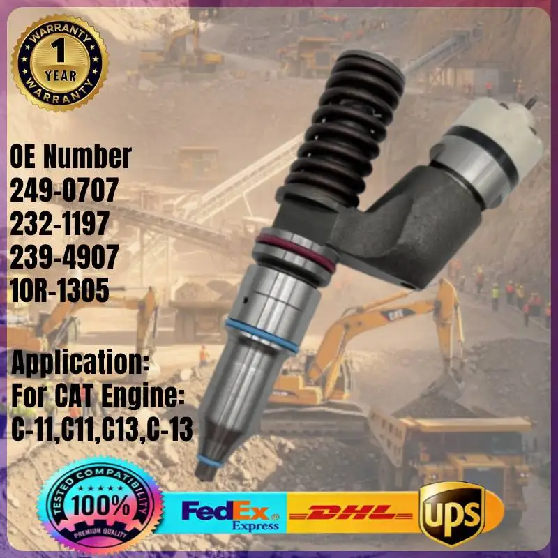 

249-0707 10R-1305 Форсунка Common Rail 2490707 10R1305 для экскаваторов Caterpillar CAT с двигателями C11 C13