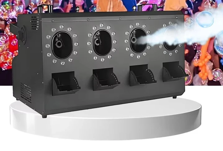 

3000W Twin Wheel Bubble Machine Light Glow Party Equipment 48x3w LED Bubble Machine